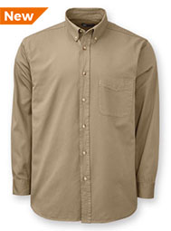 Men's Long-Sleeve Cotton Twill Shirt