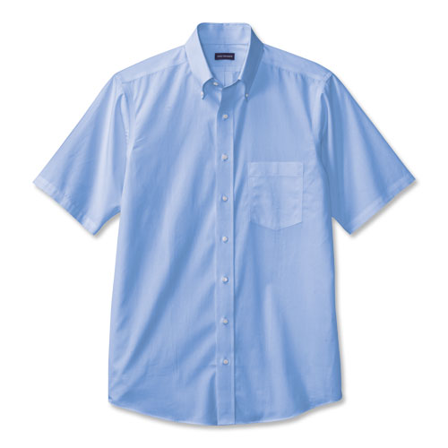 Van Heusen Short-Sleeve Pinpoint Dress Shirt