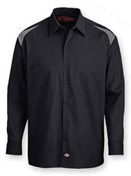 Dickies® Long-Sleeve Mechanical Stretch Color Block Shirt