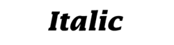 Standard Screen Print Font Italic