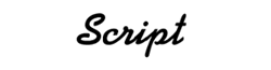 Standard Screen Print Font script