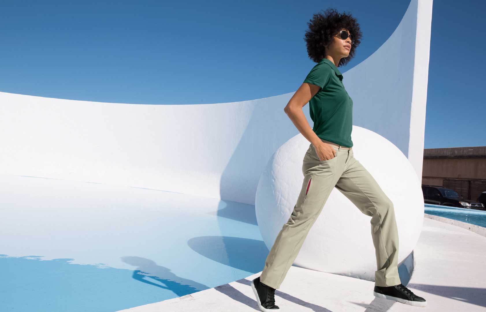 image of classic fit flexfit pants on woman